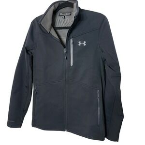 Under Armour Storm ColdGear Softshell Jacket Black Full Zip Men's Small